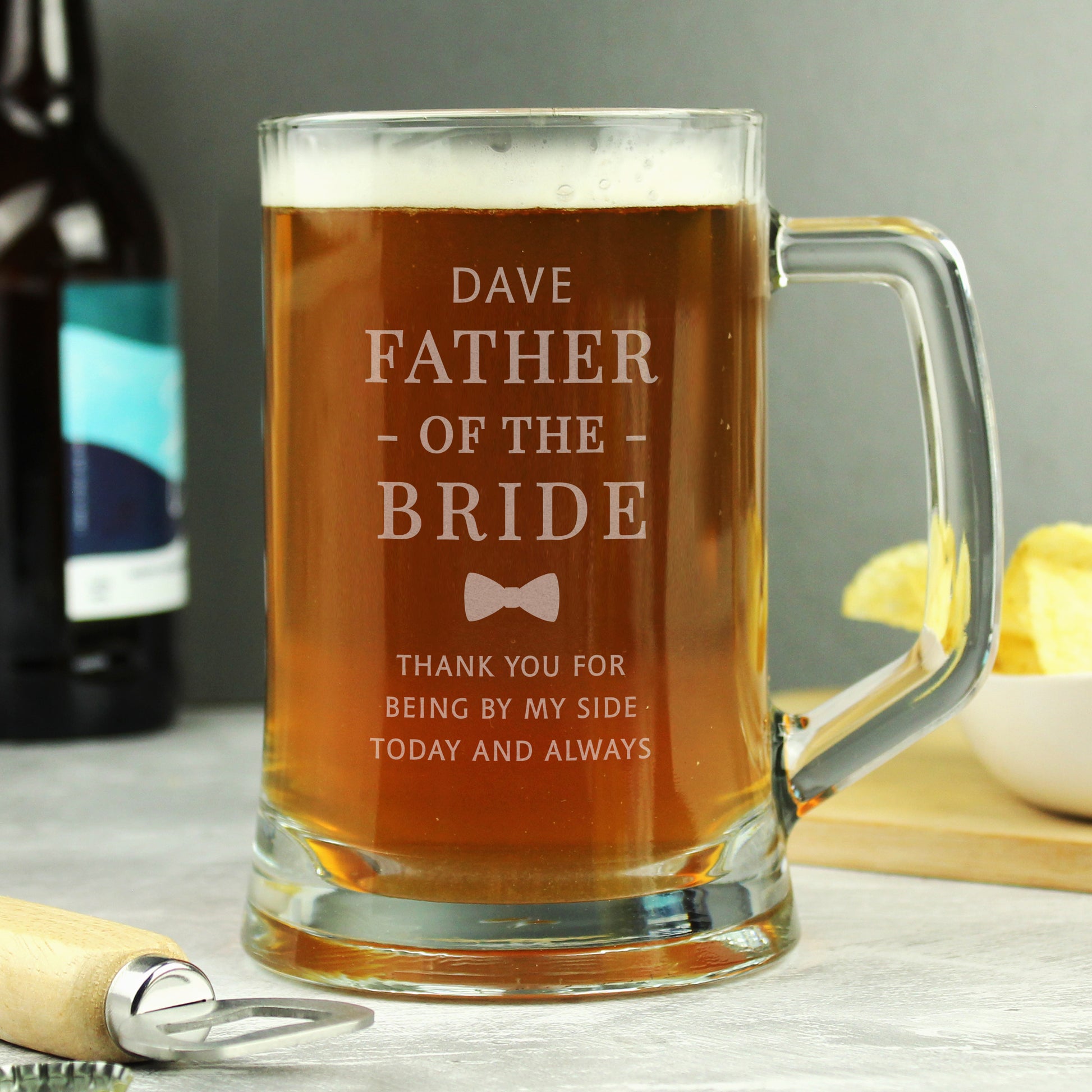 Personalised Father of the Bride Pint Stern Tankard - Inspired Creative Gifts