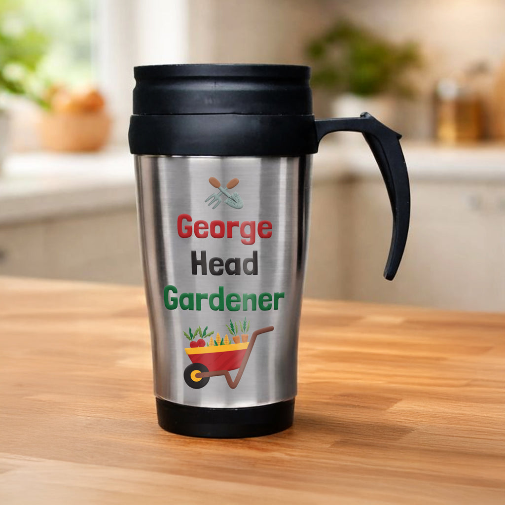 Personalised Head Gardener Travel Mug | Gift for Him