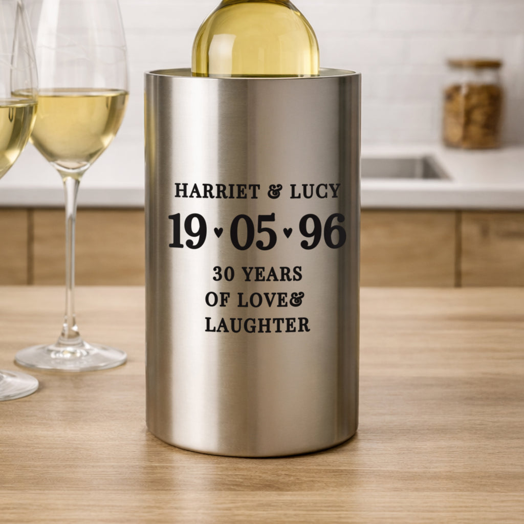 Personalised Big Date Wine Cooler | Glasses & Barware | Inspired Creative Gifts