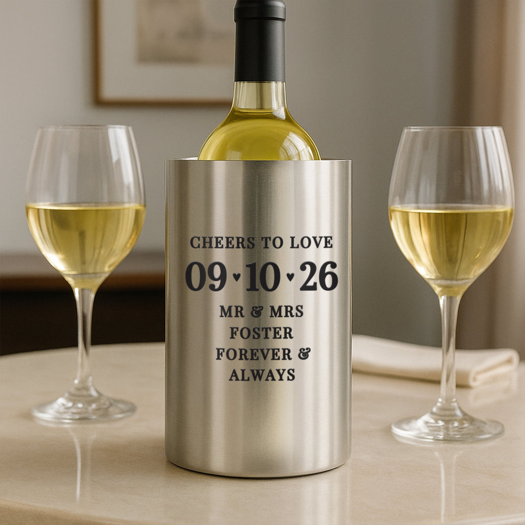 Personalised Big Date Wine Cooler | Glasses & Barware | Inspired Creative Gifts