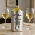 Personalised Blue Floral Wine Cooler | Glasses & Barware