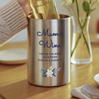 Personalised Blue Floral Wine Cooler | Glasses & Barware