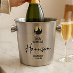 Personalised Flutes Stainless Steel Ice Bucket for Wedding