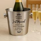 Personalised Free Text Stainless Steel Ice Bucket | Wedding Gift