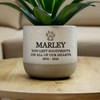 Personalised Pet Memorial Flecked Plant Pot | Memorial Gift