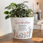 Personalised Pretty Floral Large Plant Pot