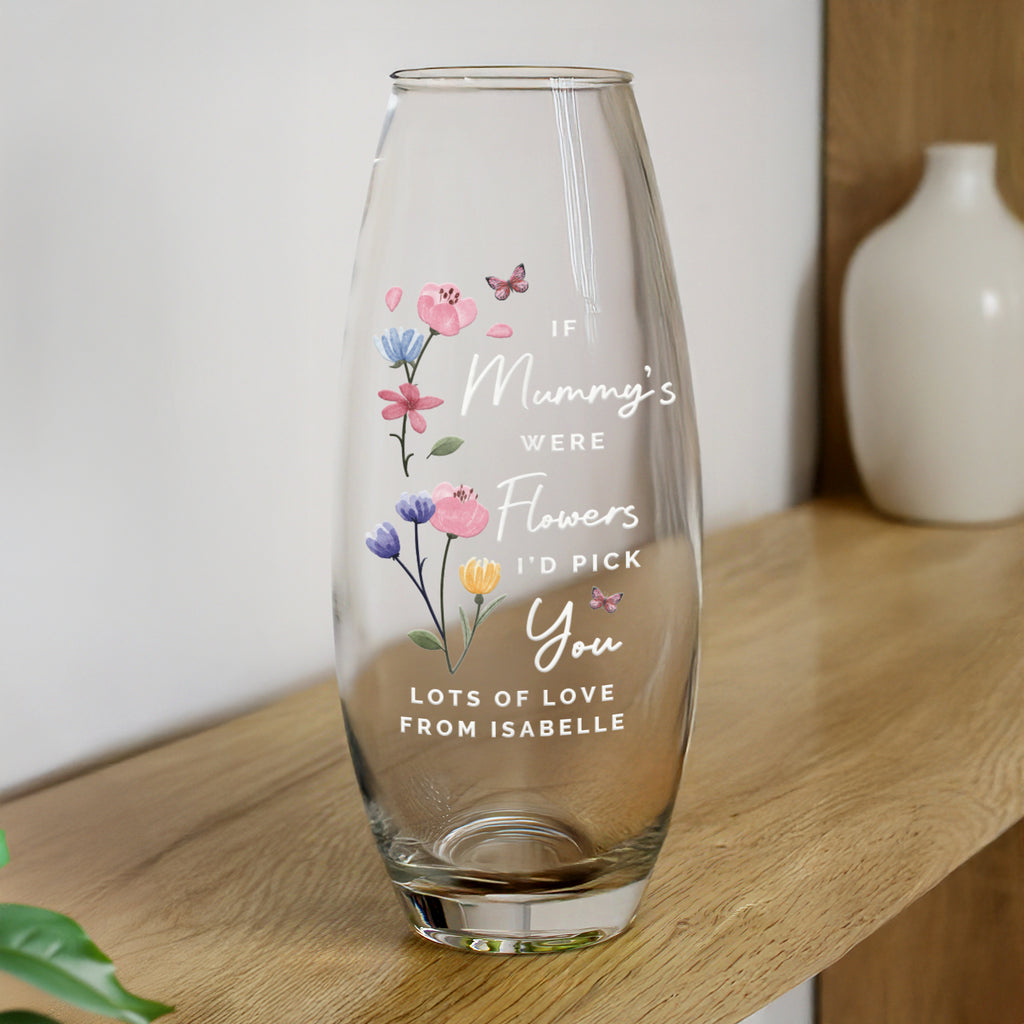 Personalised Id Pick You Text Bullet Vase | Mother's Day Gift