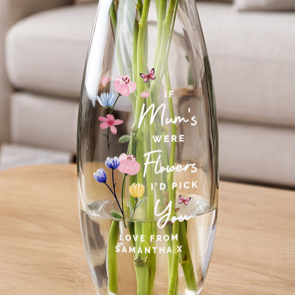 Personalised Id Pick You Text Bullet Vase | Mother's Day Gift