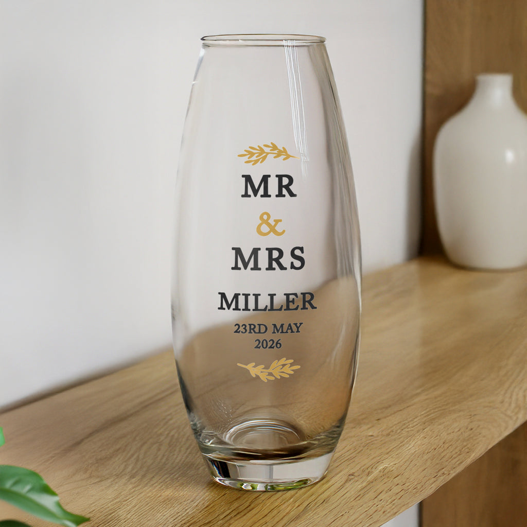 Personalised Couples Bullet Vase for Wedding