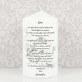 Personalised Godparent Pillar Candle | Candles & Reed Diffusers