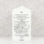 Personalised Godparent Pillar Candle | Candles & Reed Diffusers