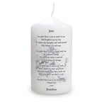 Personalised Godparent Pillar Candle | Candles & Reed Diffusers