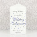 Personalised Anniversary Pillar Candle | Candles & Reed Diffusers | Anniversary Gift