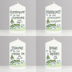 Personalised Blue Church Pillar Candle | Candles & Reed Diffusers