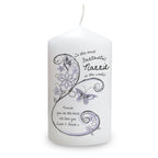 Personalised Flower Pattern Pillar Candle | Mother's Day Gift
