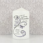 Personalised Flower Pattern Pillar Candle | Mother's Day Gift