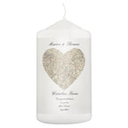 Personalised 1896 - 1904 Revised New Heart Map Pillar Candle | Wedding Gift
