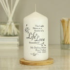 Personalised Life & Love Pillar Candle | Candles & Reed Diffusers | Inspired Creative Gifts
