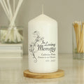 Personalised In Loving Memory Pillar Candle for Memorial