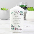 Personalised Forget me not Pillar Candle | Christmas Gift