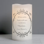 Personalised Ornate Frame LED Candle | Mother's Day Gift