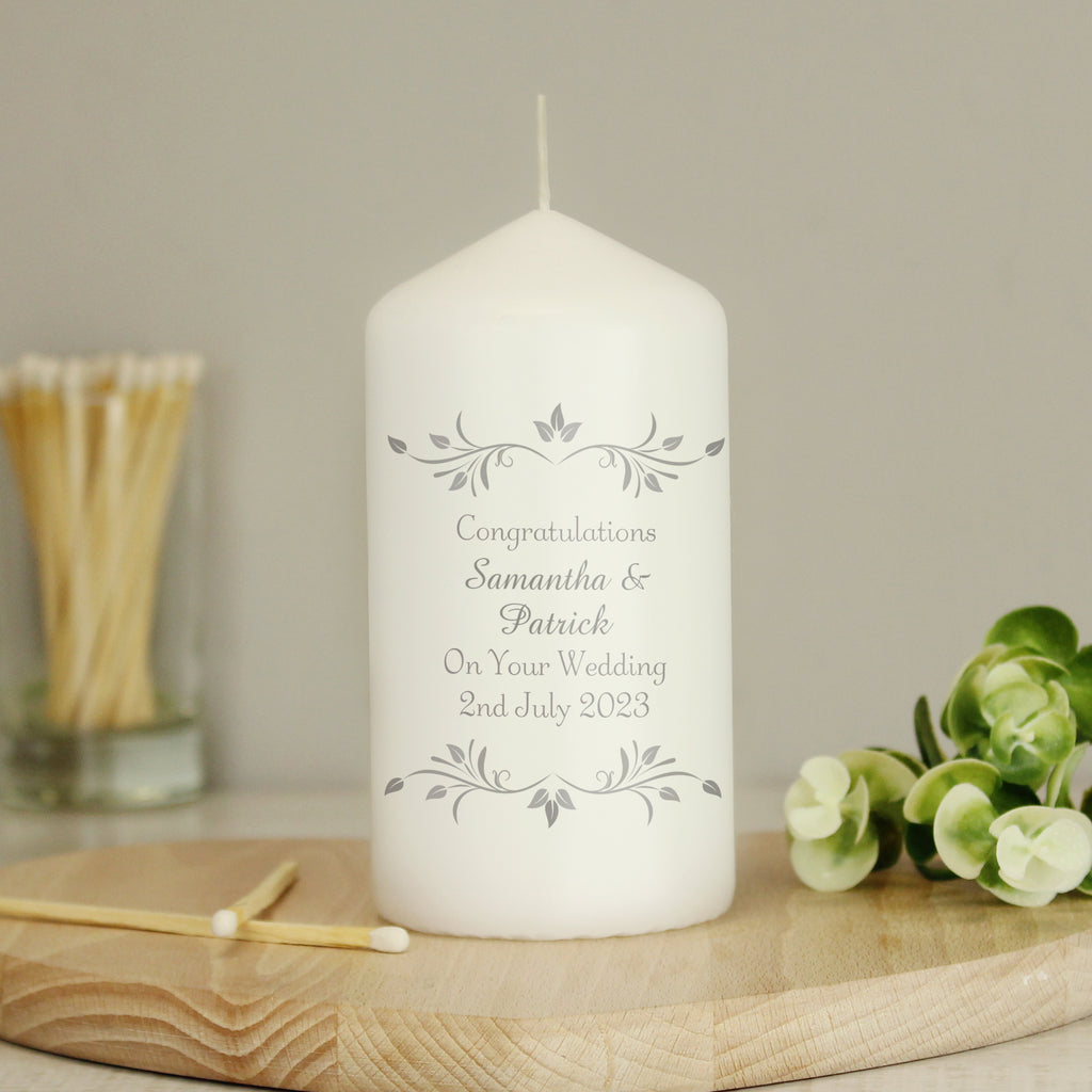 Personalised Sentiments Pillar Candle | Candles & Reed Diffusers | Memorial Gift
