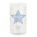 Personalised Stitch & Dot Baby Boy Nightlight LED Candle for New Baby