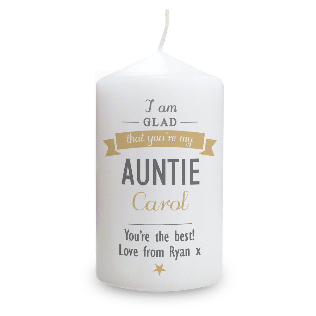 Personalised I Am Glad... Pillar Candle | Candles & Reed Diffusers | Christmas Gift