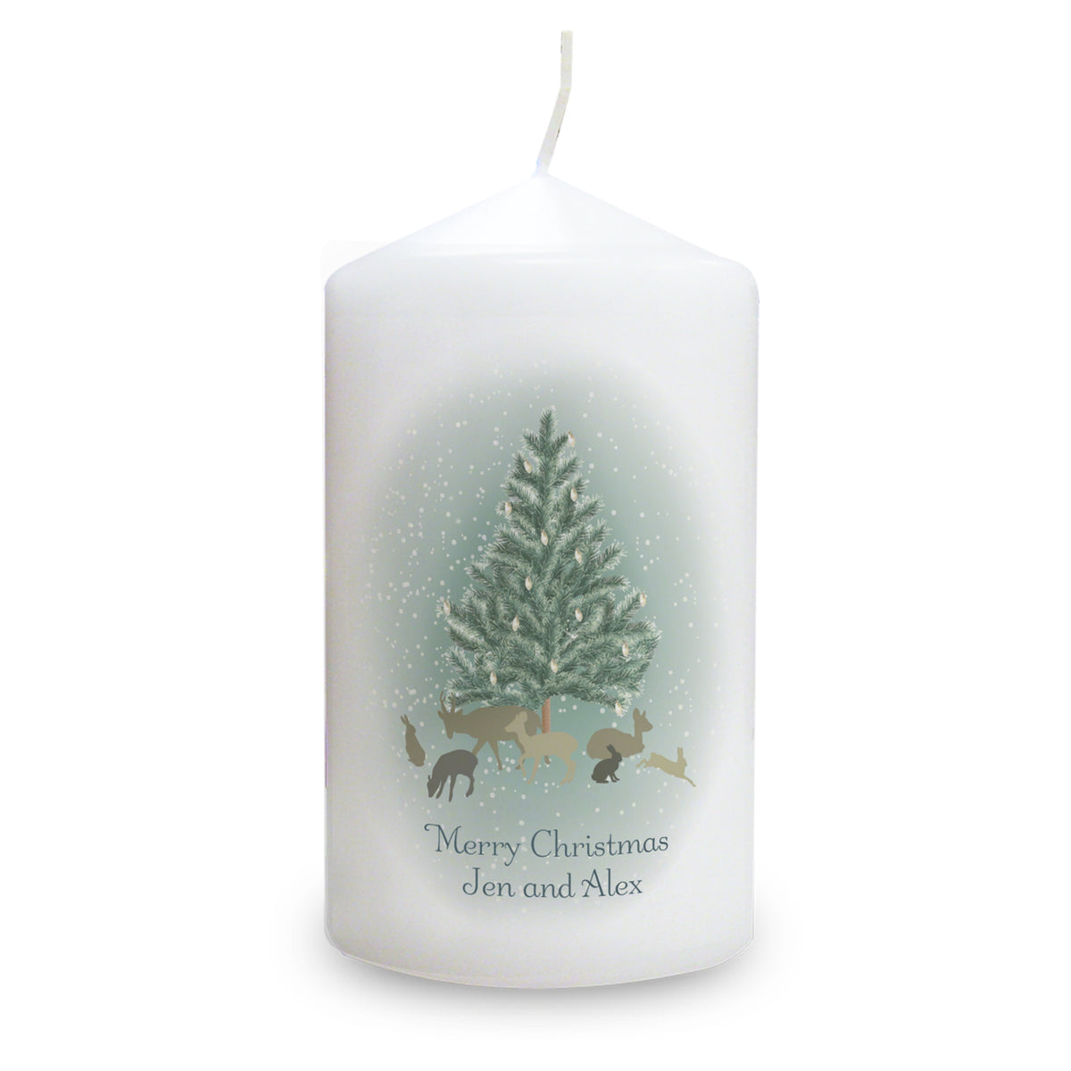 Personalised A Winter's Night Pillar Candle | Candles & Reed Diffusers