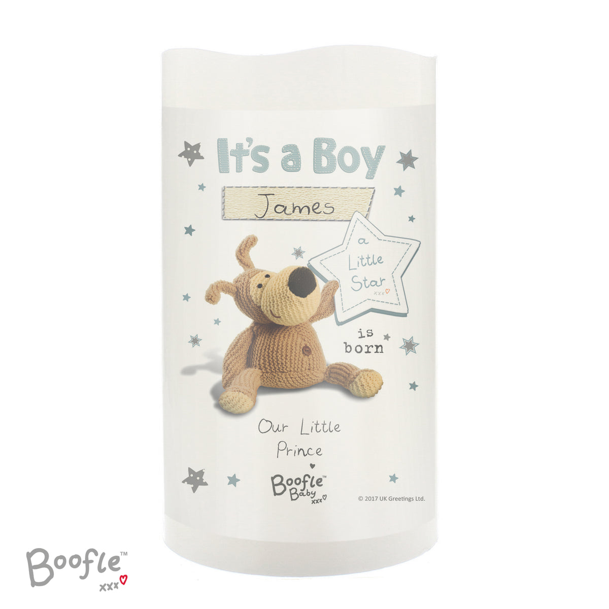 Personalised Boofle It's a Boy Nightlight LED Candle | Christmas Gift