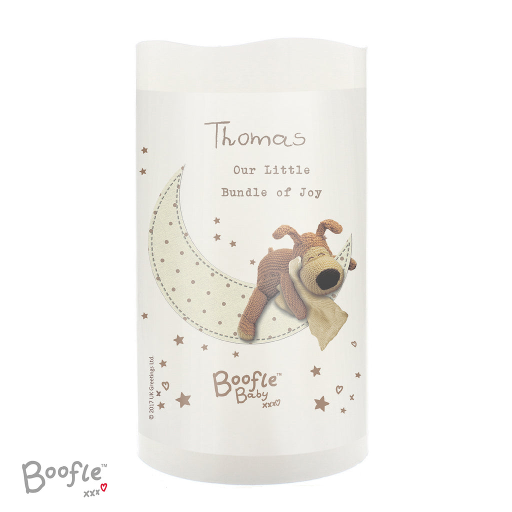 Personalised Boofle Baby Nightlight LED Candle | Christmas Gift