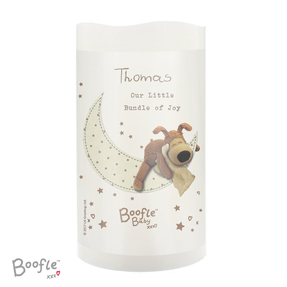 Personalised Boofle Baby Nightlight LED Candle | Christmas Gift