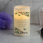 Personalised Forget Me Not LED Candle | Mother's Day Gift