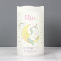 Personalised Baby Unicorn Nightlight LED Candle for Christmas