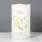 Personalised Baby Unicorn Nightlight LED Candle for Christmas