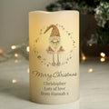 Personalised Christmas Gonk LED Candle for Christmas