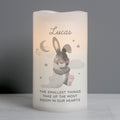 Personalised Baby Bunny LED Candle for Christening