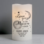 Personalised Baby To The Moon and Back LED Candle | Christmas Gift
