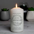 Personalised 'Truly Blessed' First Holy Communion Pillar Candle | Candles & Reed Diffusers | Christening Gift