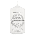 Personalised 'Truly Blessed' First Holy Communion Pillar Candle | Candles & Reed Diffusers | Christening Gift