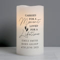 Personalised Carried For A Moment Led Candle for Memorial