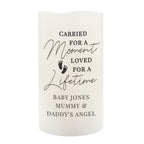 Personalised Carried For A Moment Led Candle for Memorial