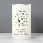 Personalised Carried For A Moment Led Candle for Memorial