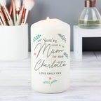 Personalised You're Like A Mum To Me Pillar Candle | Candles & Reed Diffusers