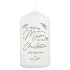 Personalised You're Like A Mum To Me Pillar Candle | Candles & Reed Diffusers