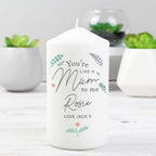 Personalised You're Like A Mum To Me Pillar Candle | Candles & Reed Diffusers