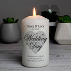 Personalised On Your Wedding Day Pillar Candle | Candles & Reed Diffusers | Inspired Creative Gifts