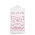 Personalised Pink Papercut Style Pillar Candle | Candles & Reed Diffusers | Inspired Creative Gifts