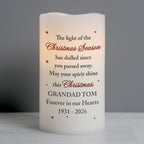 Personalised Christmas Season Memorial LED Candle | Christmas Gift