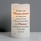 Personalised Christmas Season Memorial LED Candle | Christmas Gift